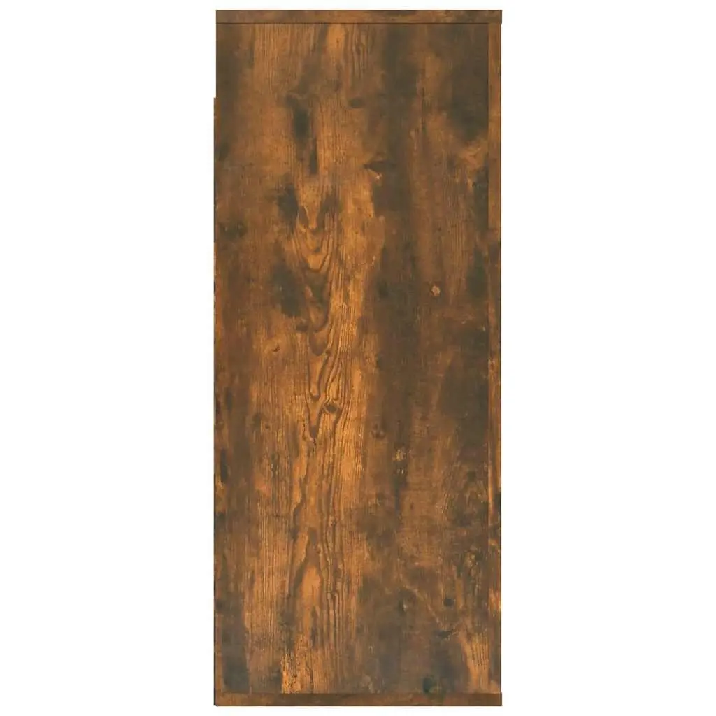 Wall Cabinet Brown Engineered Wood 80x33x80cm 3 Shelves Wall-Mounted Storage Organiser