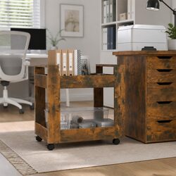 Desk Trolley with Mobility and Storage
