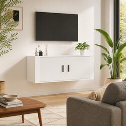 White Wall Mounted TV Cabinet: Efficient and Stylish