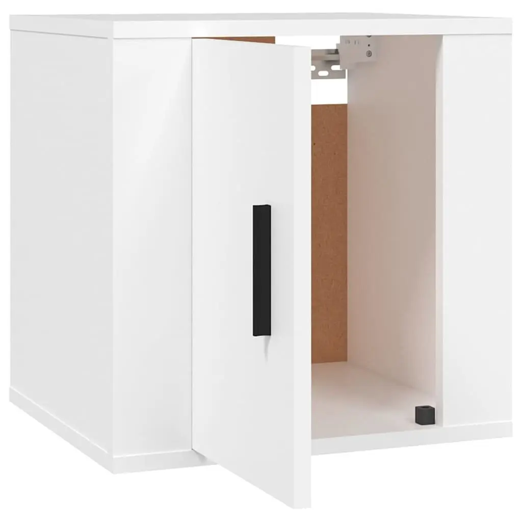 Wall Mounted TV Cabinet White 40x34.5x40cm Floating Media Storage Unit