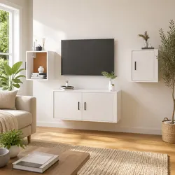 Compact Wall Mounted TV Cabinet White 40x34.5x40cm