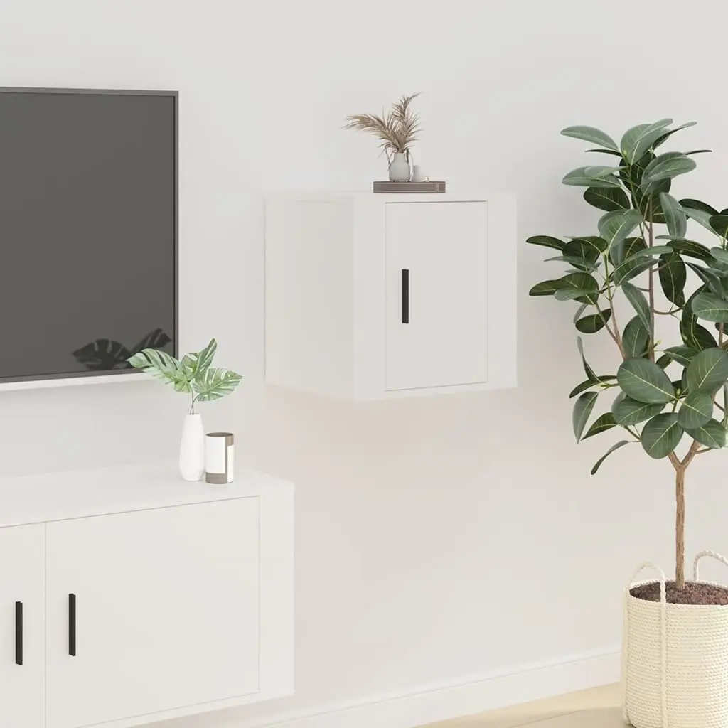 Wall Mounted TV Cabinet White 40x34.5x40cm