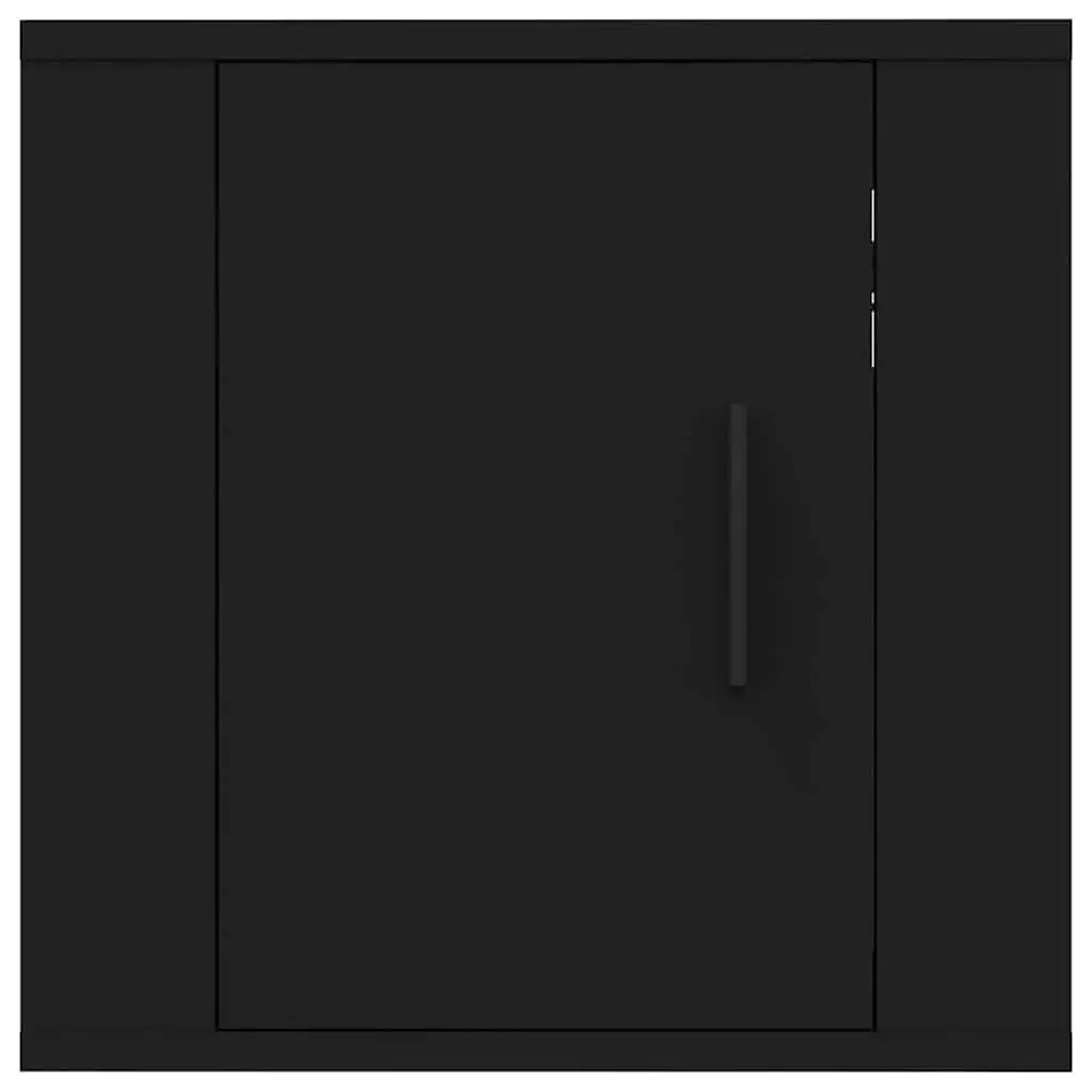 Wall Mounted Cabinet Black 40x34.5x40cm Engineered Wood Storage Unit Multi-purpose Display Organiser