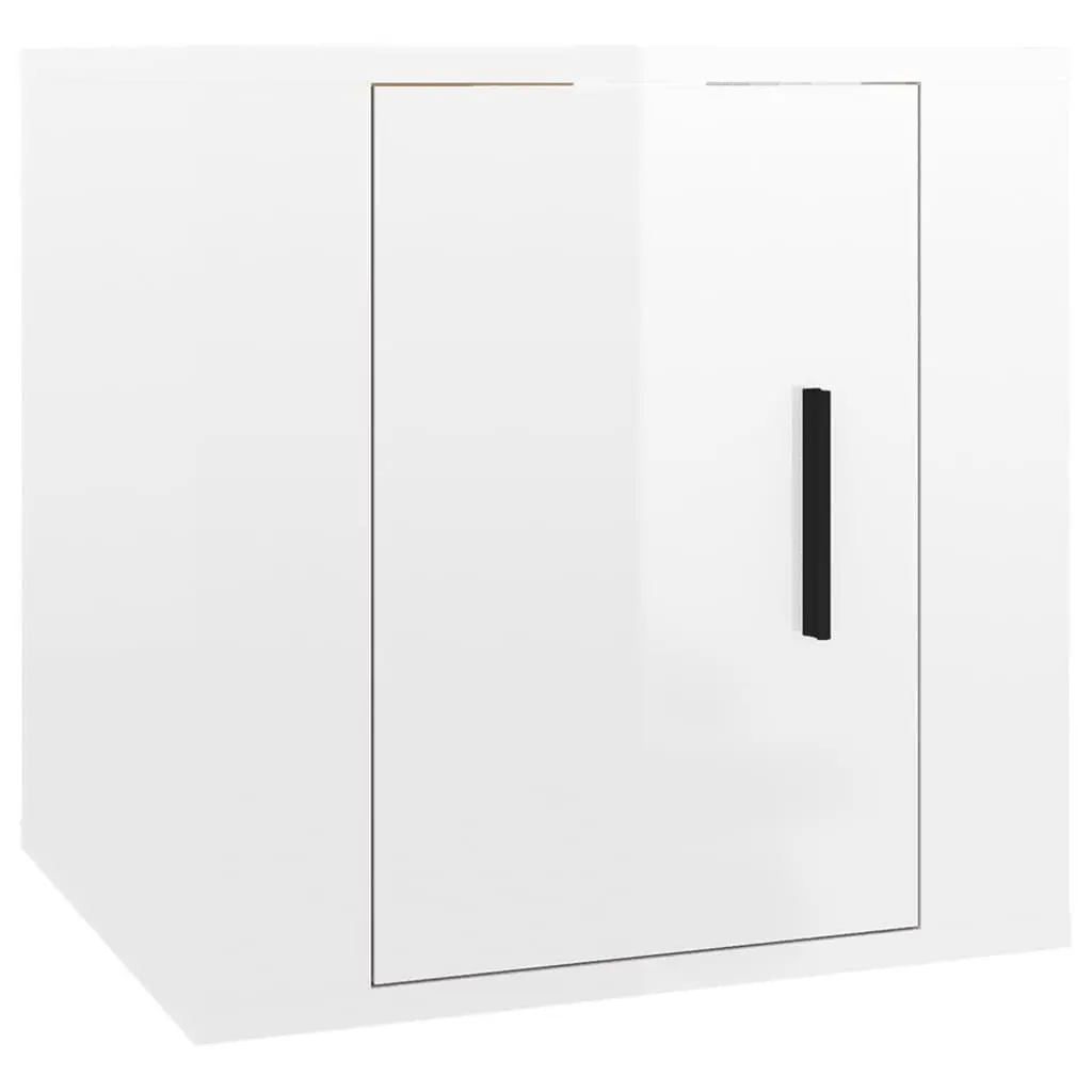 Wall Mounted TV Cabinet in White 40x34.5x40cm