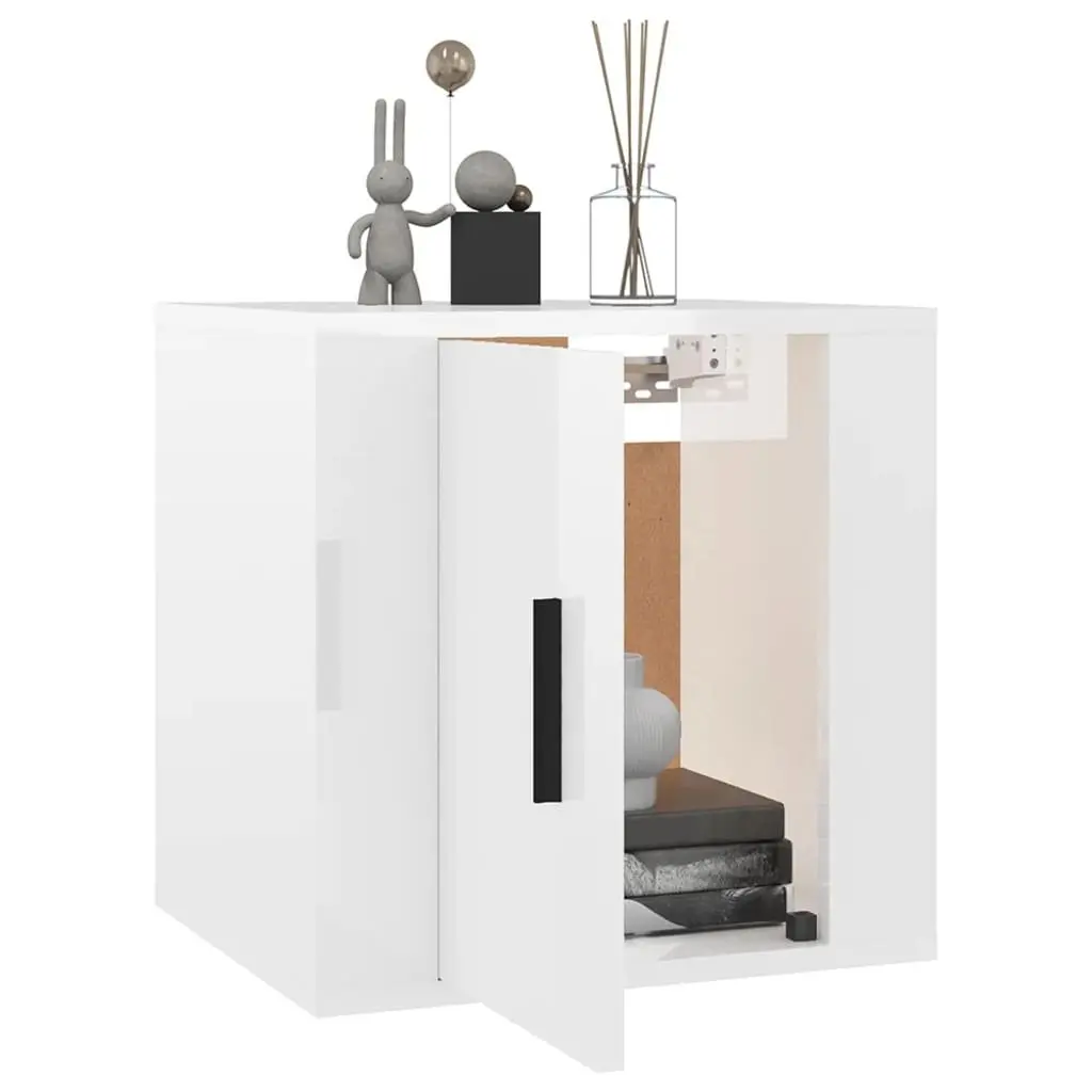 Wall Mounted TV Cabinet in White 40x34.5x40cm