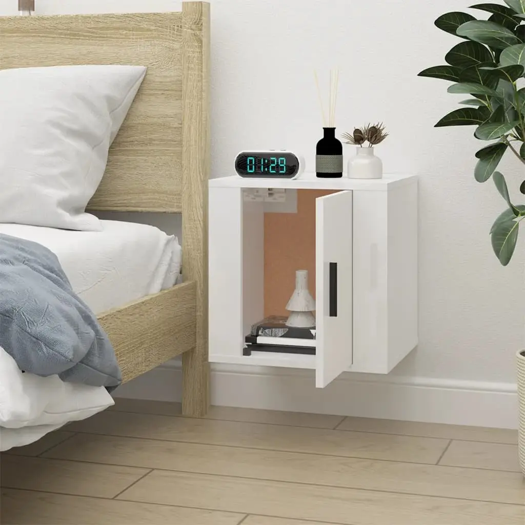 Wall Mounted TV Cabinet in White 40x34.5x40cm