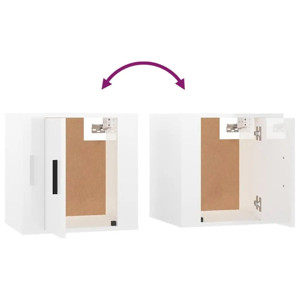 Wall Mounted TV Cabinet in White 40x34.5x40cm