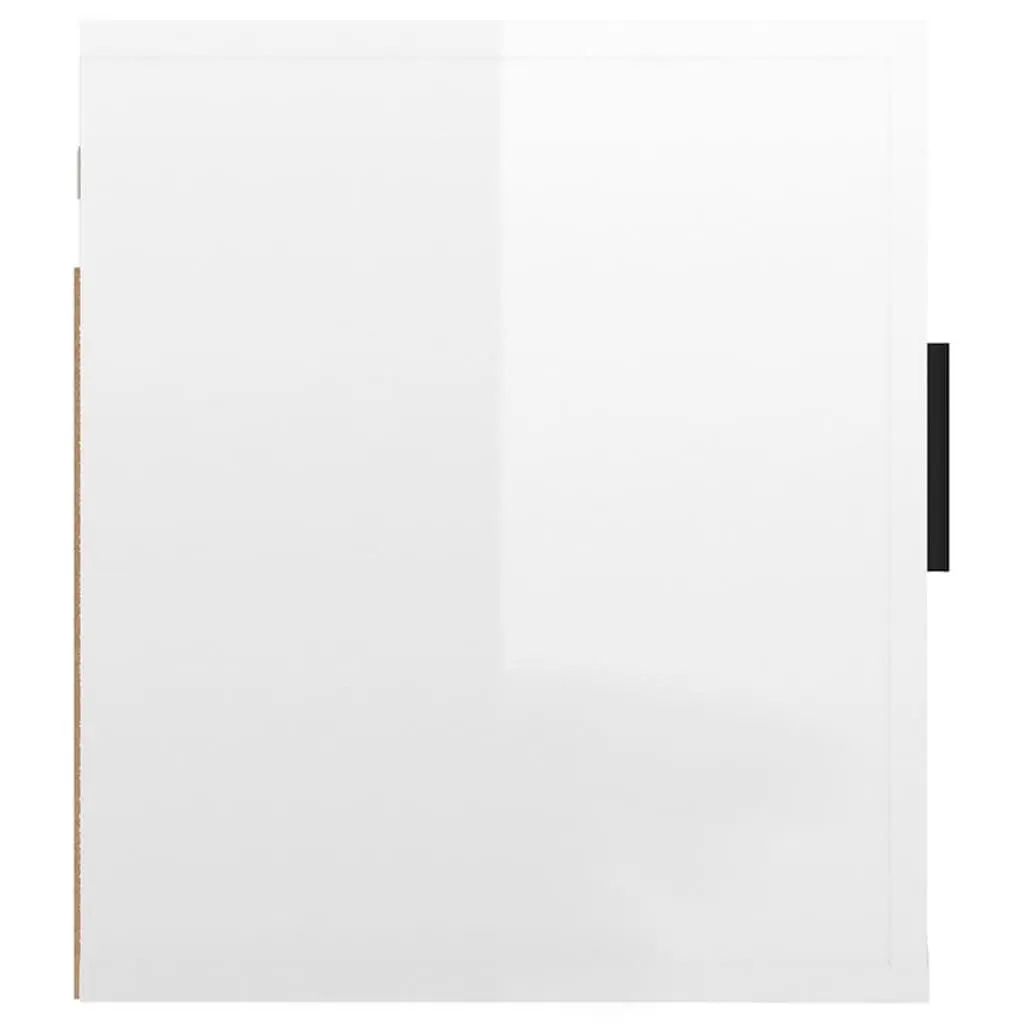 Wall Mounted TV Cabinet in White High Gloss