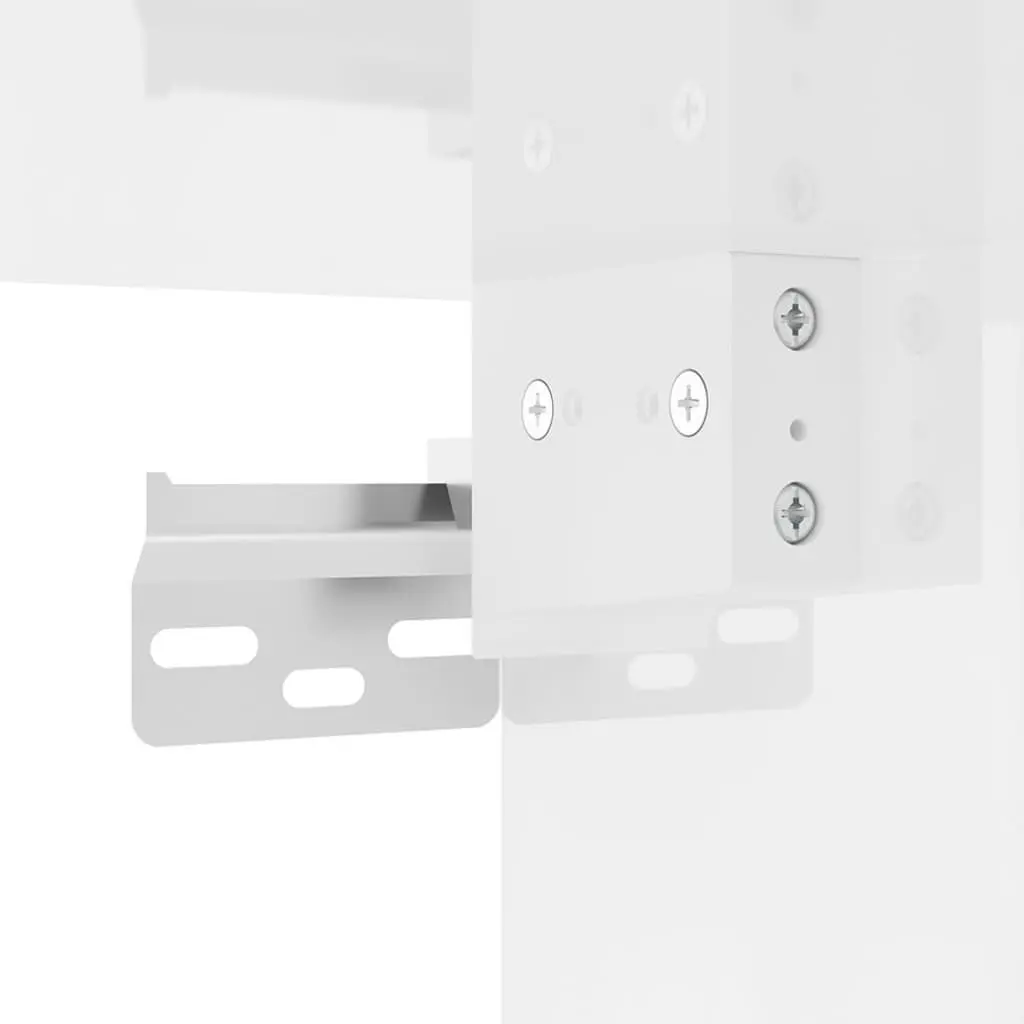 Wall Mounted TV Cabinet in White High Gloss