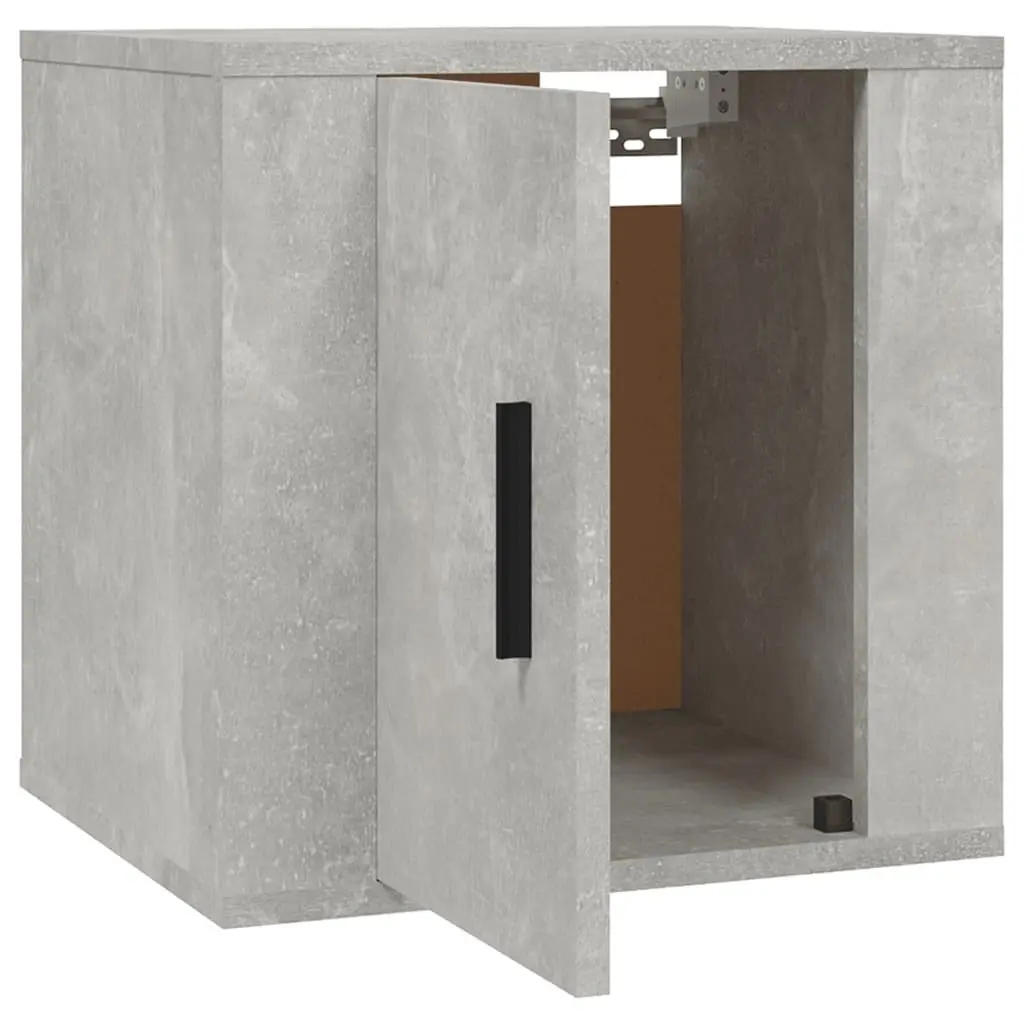 Wall Mounted TV Cabinet Grey 40x34.5x40cm Floating Media Storage Unit