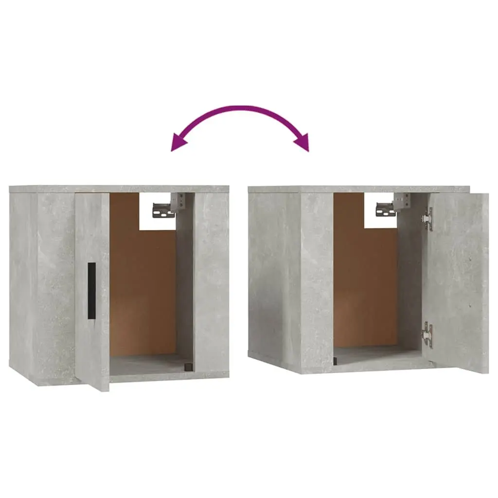 Wall Mounted TV Cabinet Grey 40x34.5x40cm Floating Media Storage Unit