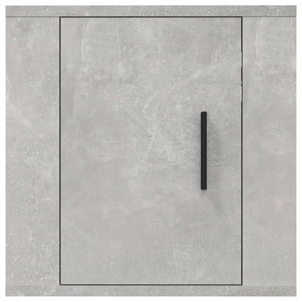 Grey Concrete 40x34.5x40cm Wall Mounted Storage Unit TV Cabinet Organiser