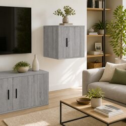 Grey Wall-Mounted TV Cabinet: Stylish and Space-Saving