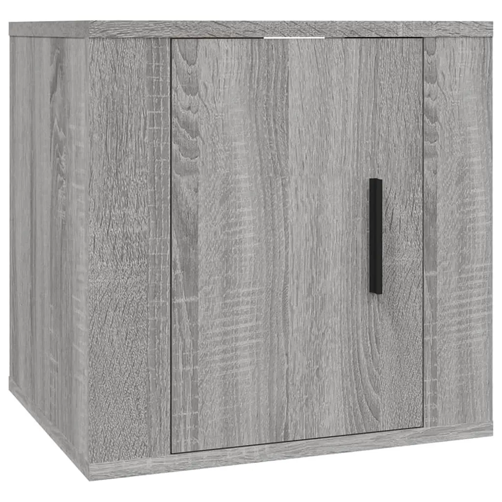 Wall Mounted TV Cabinet Grey 40x34.5x40cm Storage Unit Media Display Organizer