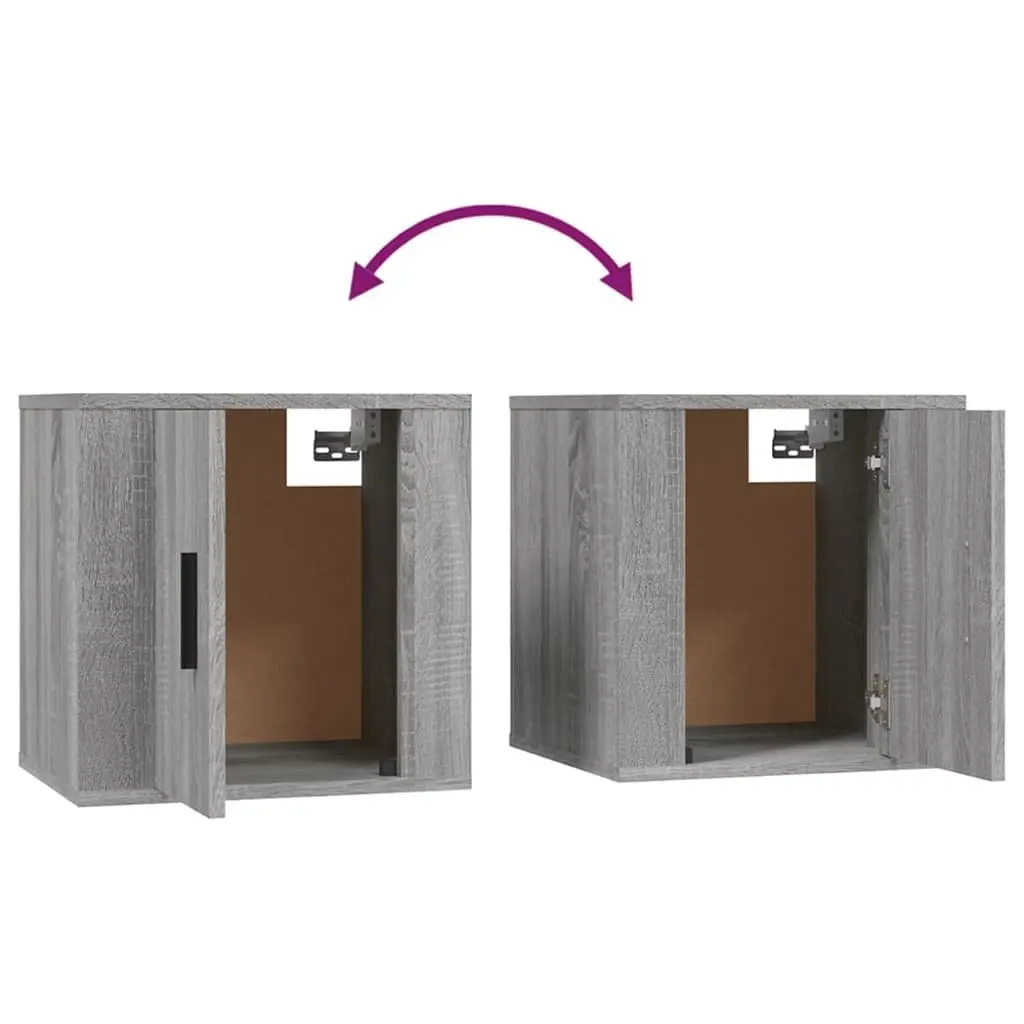 Wall Mounted TV Cabinet Grey 40x34.5x40cm Storage Unit Media Display Organizer