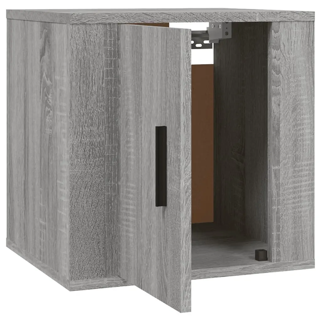 Wall Mounted TV Cabinet Grey 40x34.5x40cm Storage Unit Media Display