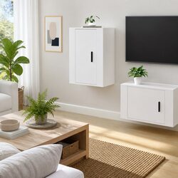Compact Wall Mounted TV Cabinet with Practical Storage