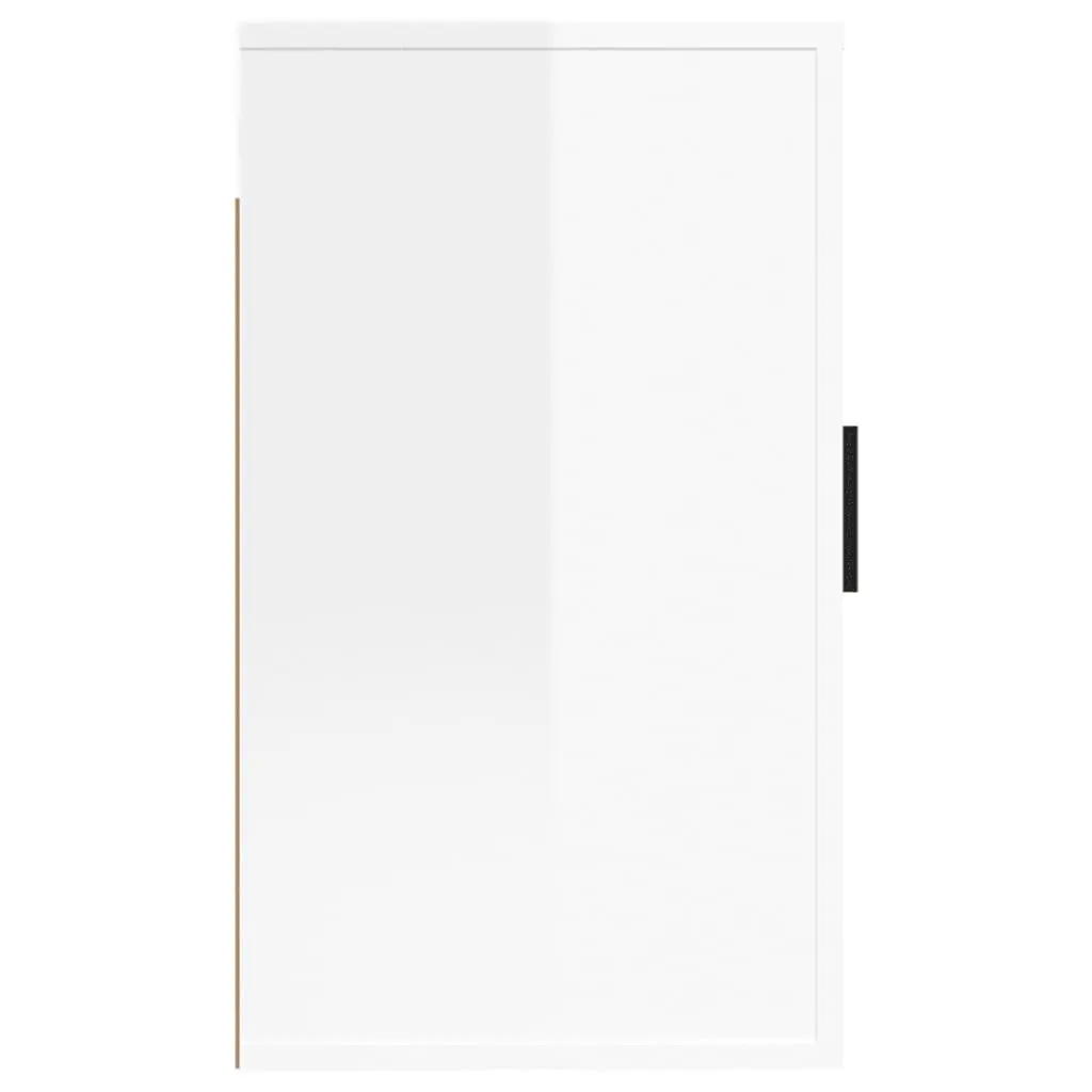 Wall Mounted TV Cabinet White High Gloss Media Storage Unit 40x34.5x60cm