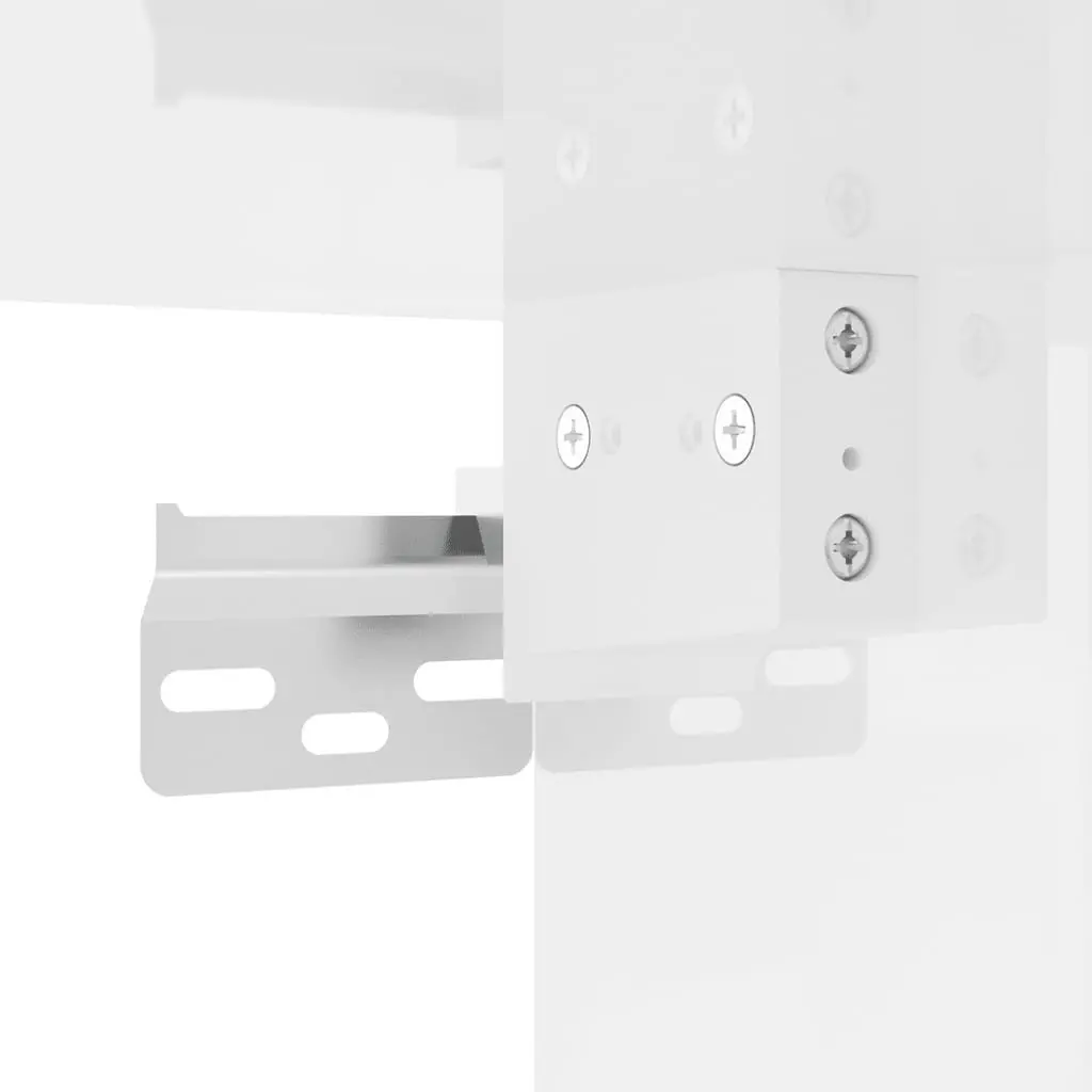 Wall Mounted TV Cabinet White High Gloss Storage Unit 40x34.5x60cm Media