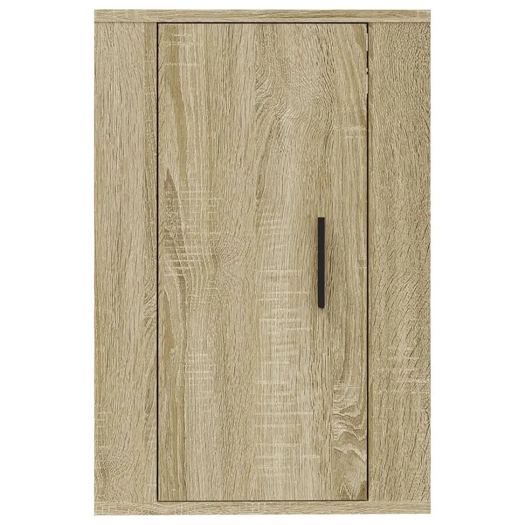 Wall Mounted TV Cabinet 2 Pieces Sonoma Oak Storage Media Unit Floating Display