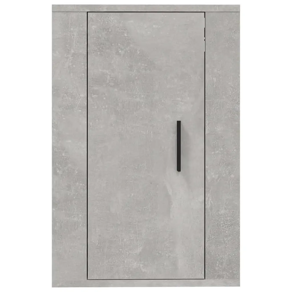 Wall Mounted TV Cabinet Grey Media Storage Unit Floating Shelf Organiser 40 x 34.5 x 60 cm