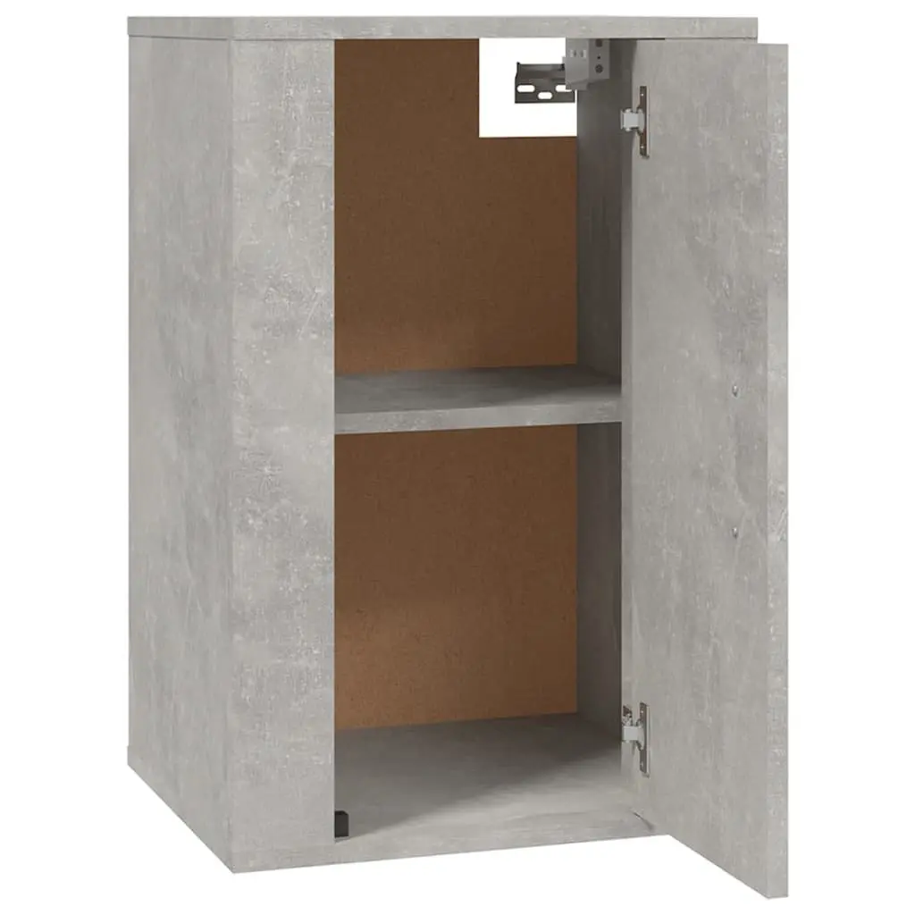 Wall Mounted TV Cabinet Grey Media Storage Unit Floating Shelf Organiser 40 x 34.5 x 60 cm
