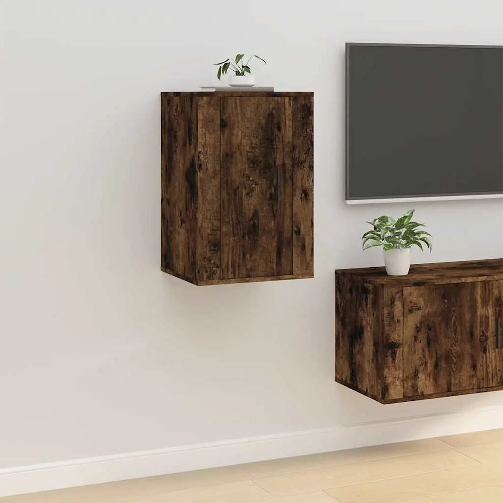 Wall Mounted TV Cabinet Brown 40x34.5x60cm Storage Unit Organiser