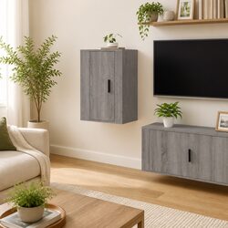 Concise and Confident Grey Sonoma TV Cabinet