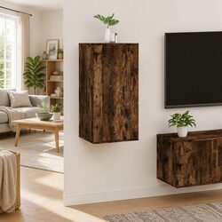 Compact Wall Mounted TV Cabinet - Smart Storage Solution