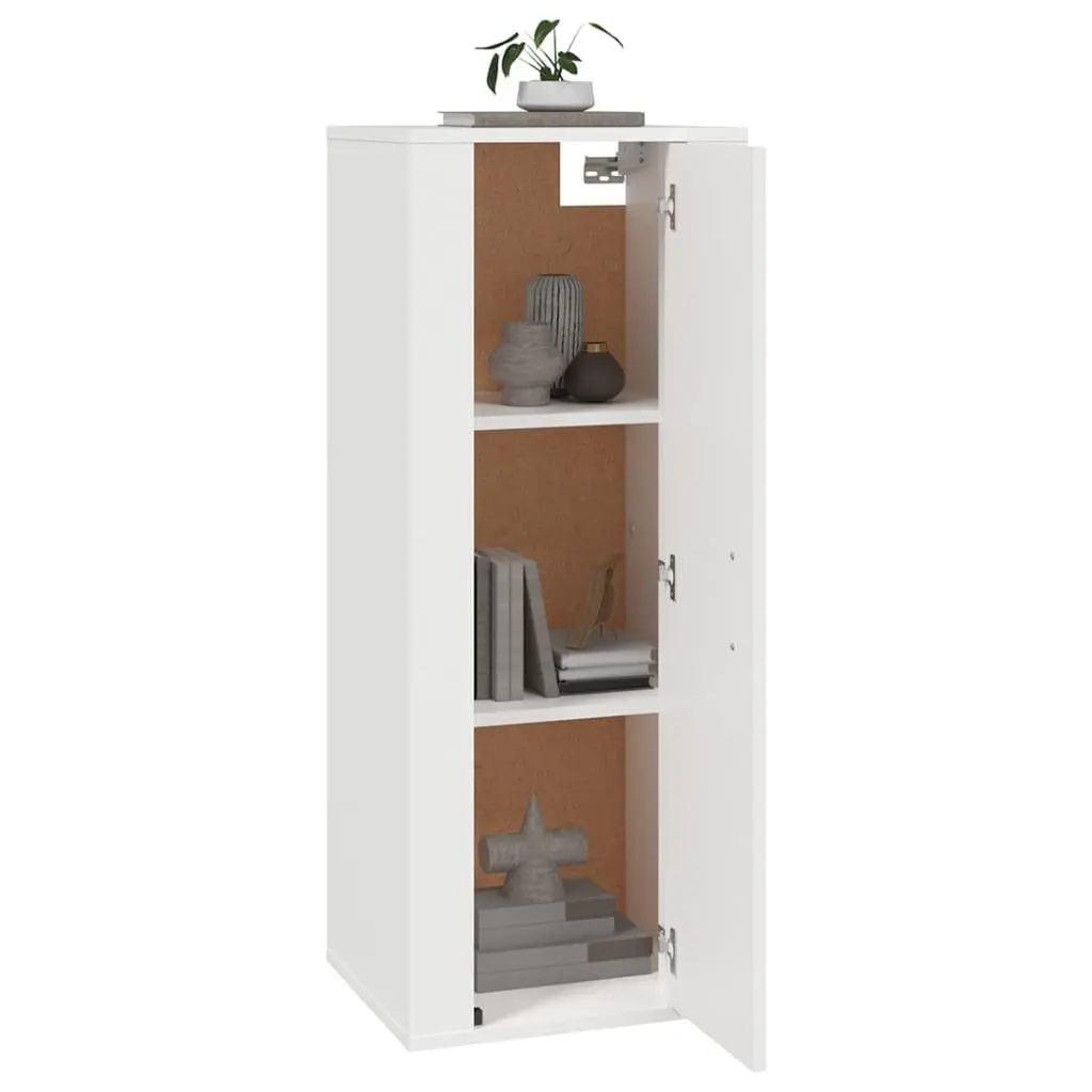 Wall Mounted TV Cabinet White Storage Unit Media Display Organiser 40x34.5x100cm