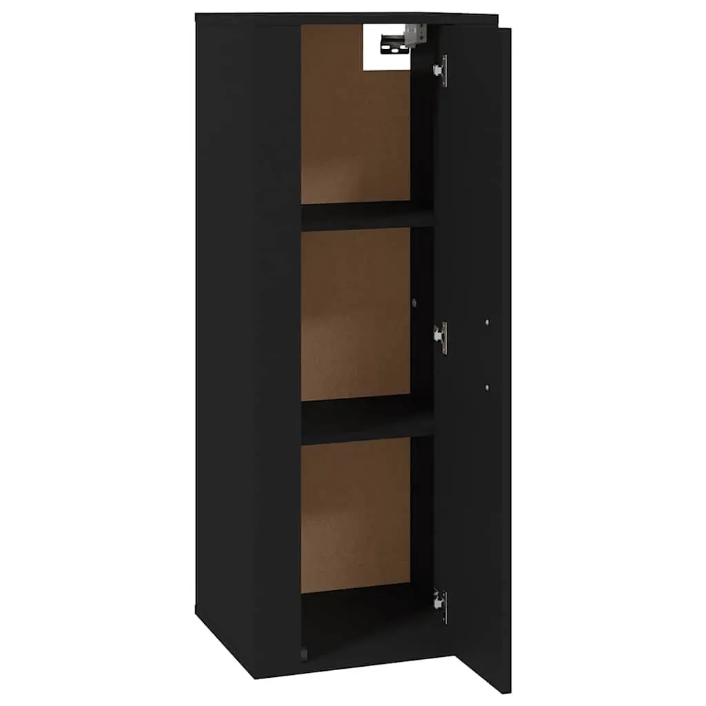 Wall Mounted TV Cabinet Black 40x34.5x100 cm Engineered Wood 3 Storage Compartments