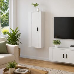 Wall Mounted TV Cabinet with 3 Compartments - 40x34.5x100cm