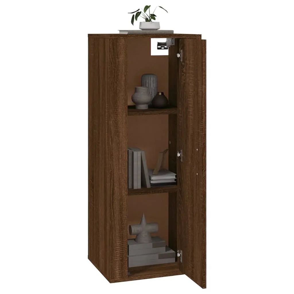 Wall Mounted TV Cabinet Brown 40x34.5x100cm Media Storage Unit