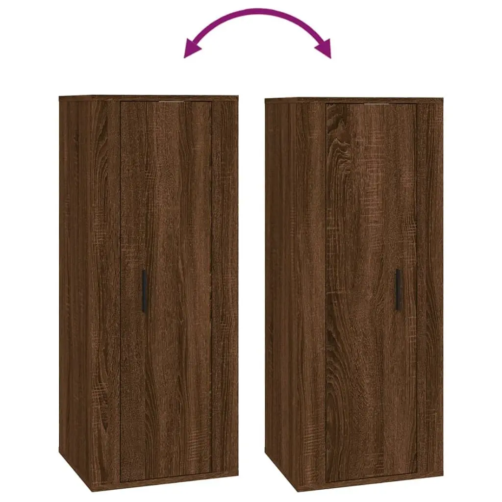 Wall Mounted TV Cabinet Brown 40x34.5x100cm Media Storage Unit
