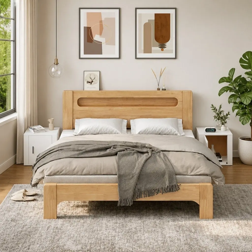 Bedside Cabinets White 50x39x47cm Engineered Wood Storage Table 2 Piece