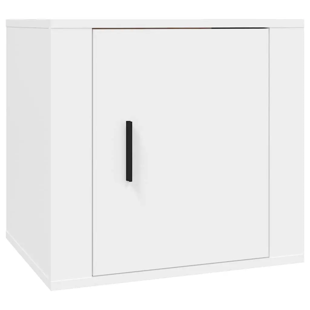 Bedside Cabinets White 50x39x47cm Engineered Wood Storage Table 2 Piece