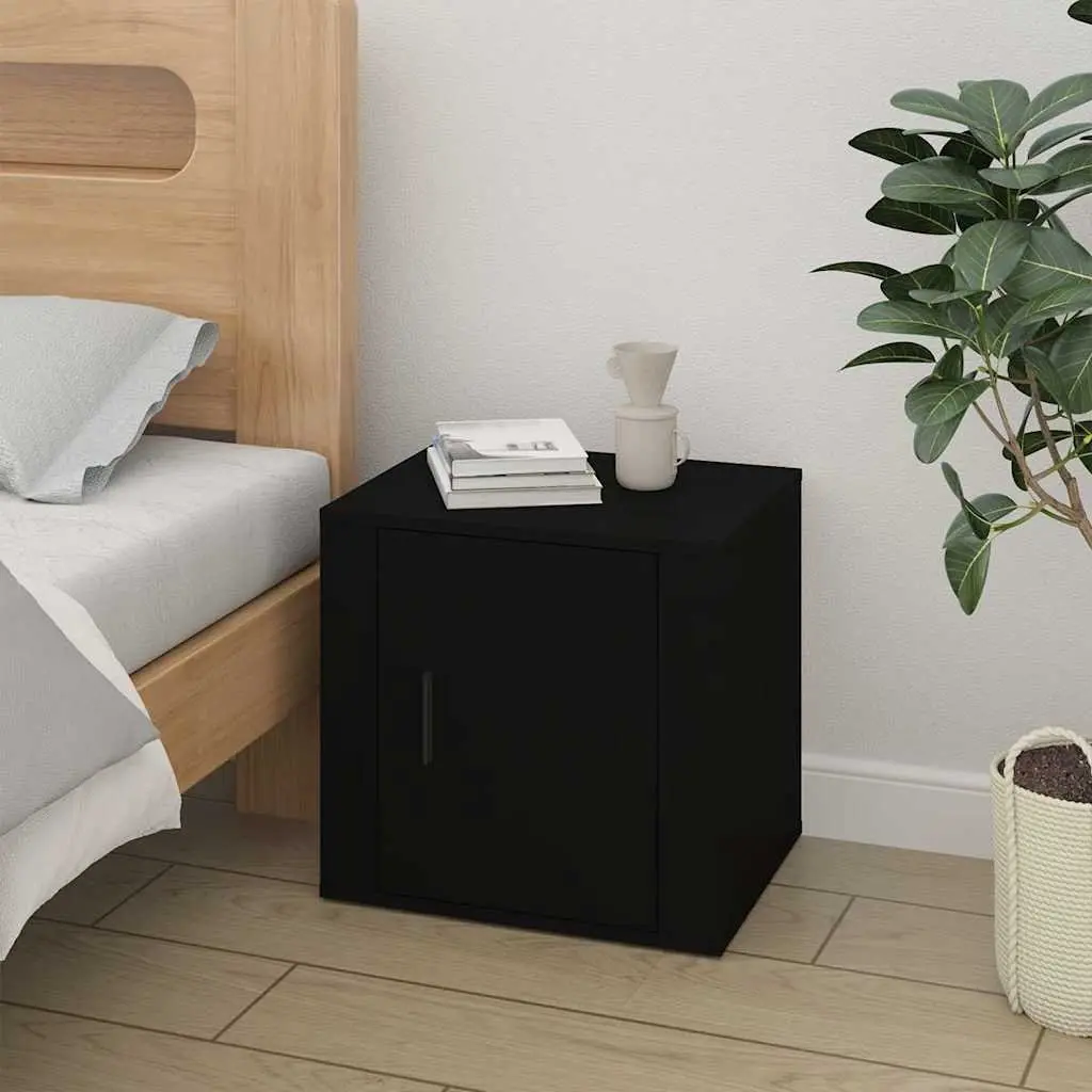 Bedside Cabinets Black 50 x 39 x 47 cm Storage Nightstand Side Table