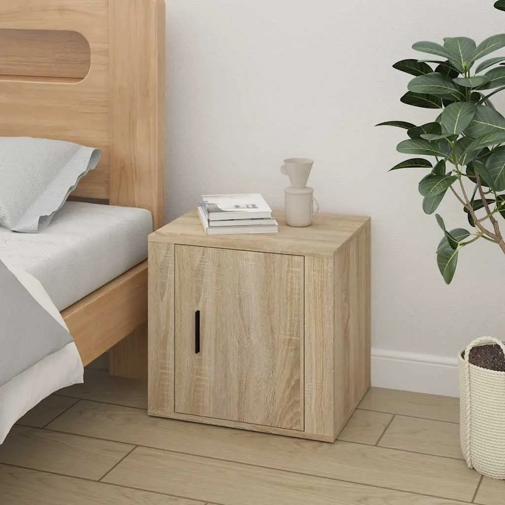 Bedside Cabinets Brown 2 Piece Storage Side Tables Bedroom Furniture Organiser