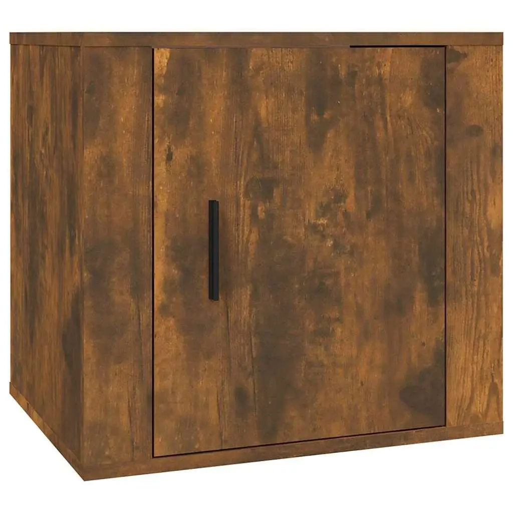 Bedside Cabinets Brown 2 Piece Storage Units Engineered Wood Nightstand Furniture