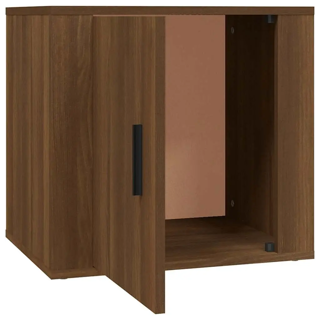Bedside Cabinets Brown Oak 2 Piece Storage Furniture Nightstand Bedroom
