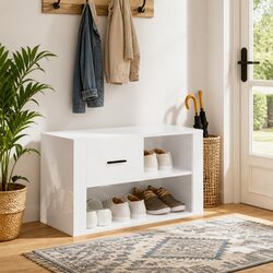 High Gloss White Shoe Cabinet for Your Home Needs
