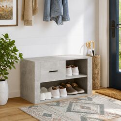 Grey Shoe Cabinet