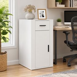 White Storage Desk Cabinet: Compact and Reliable