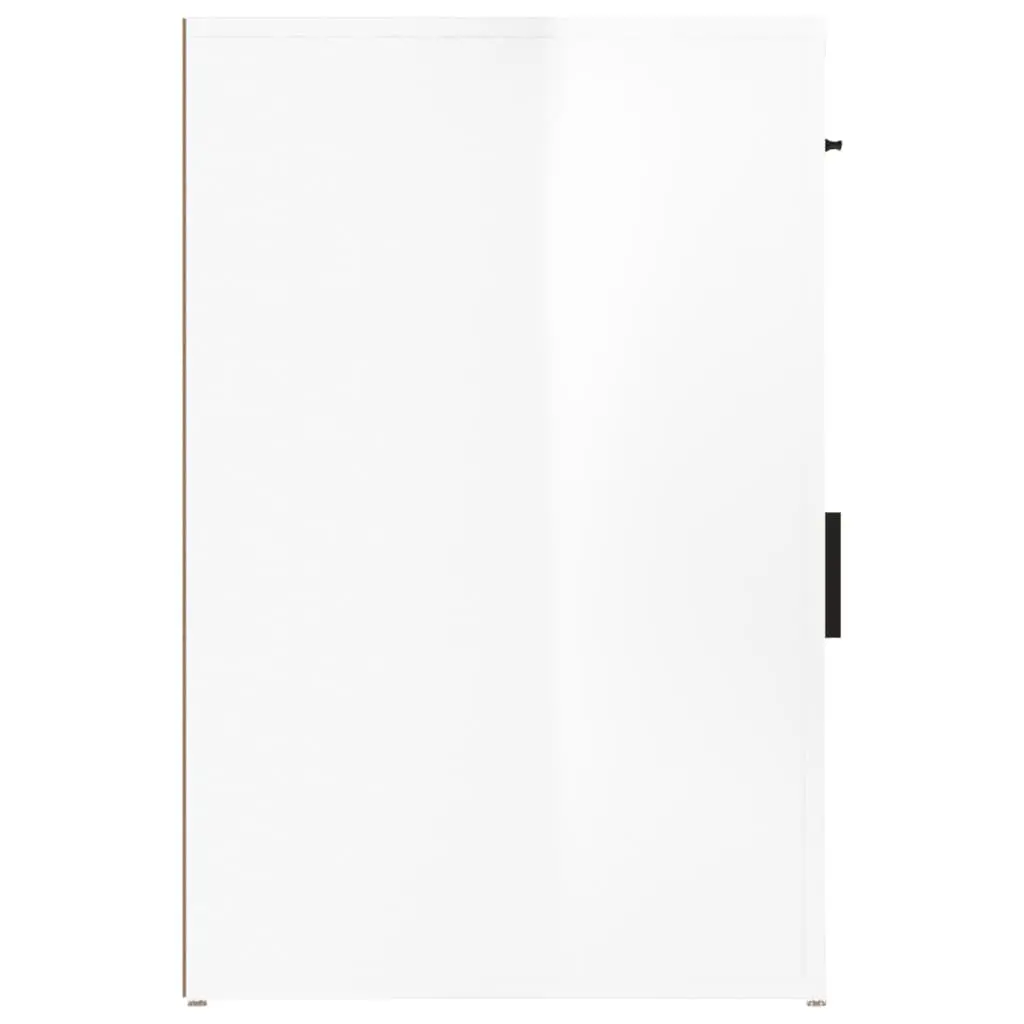 Desk Cabinet White 40x49x75cm High Gloss 1 Drawer 1 Door