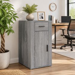Compact Grey Desk Cabinet for Organized Spaces