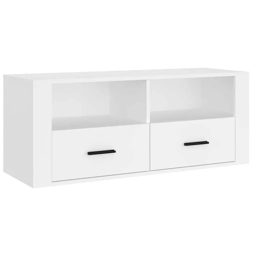 White TV Unit 100x35x40 cm