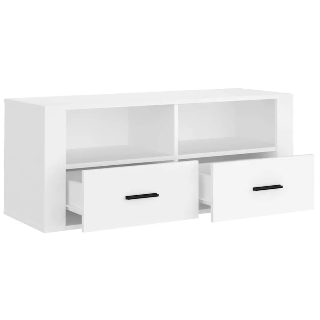 White TV Unit 100x35x40 cm