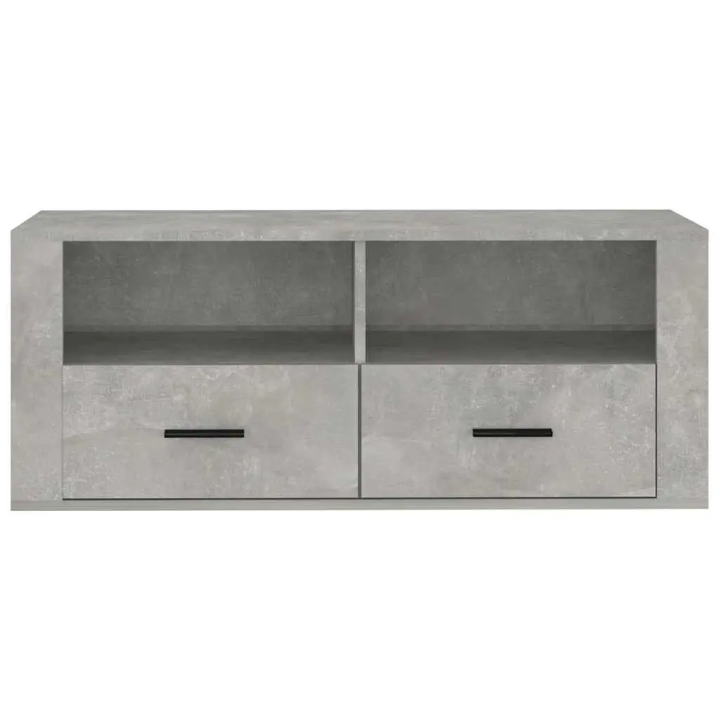 Concrete Grey TV Cabinet with Ample Storage