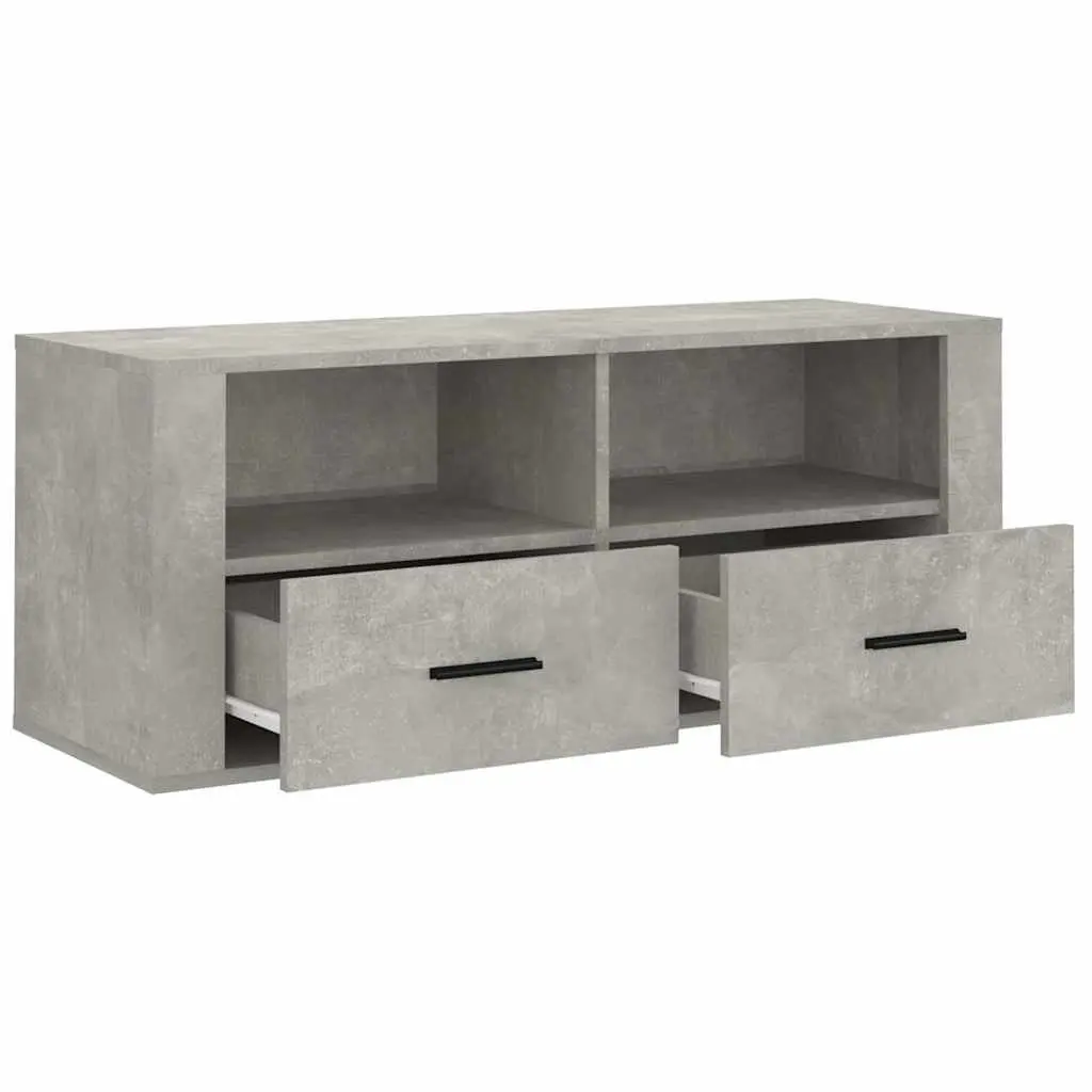 Concrete Grey TV Cabinet with Ample Storage
