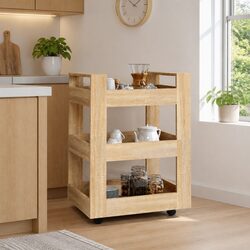 Compact and Efficient Kitchen Trolley with Wheels